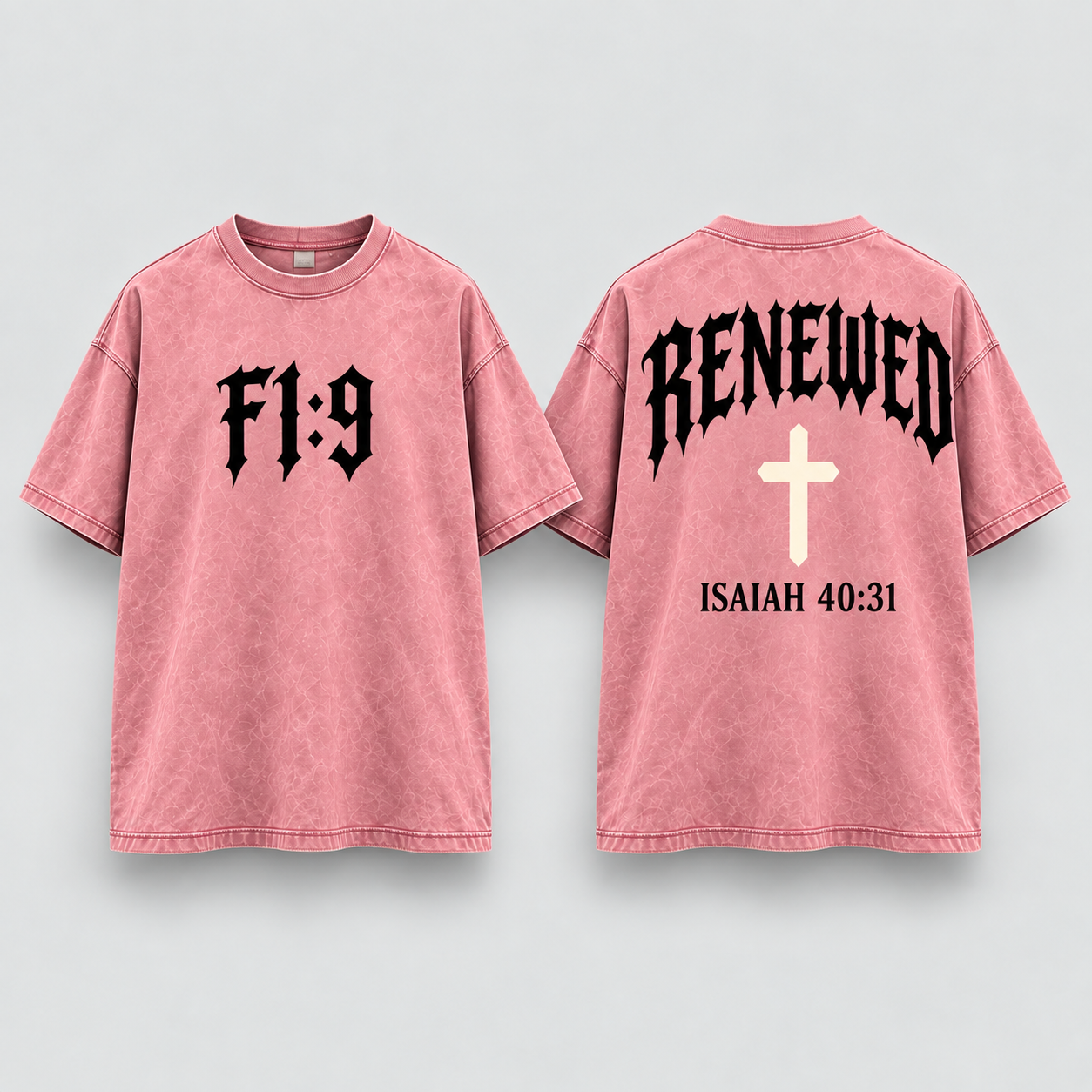 Renewed Tee front and back mockup