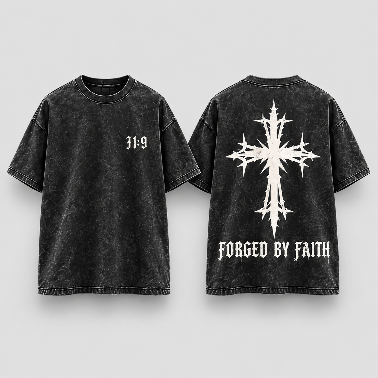 Big Cross Tee front and back mockup